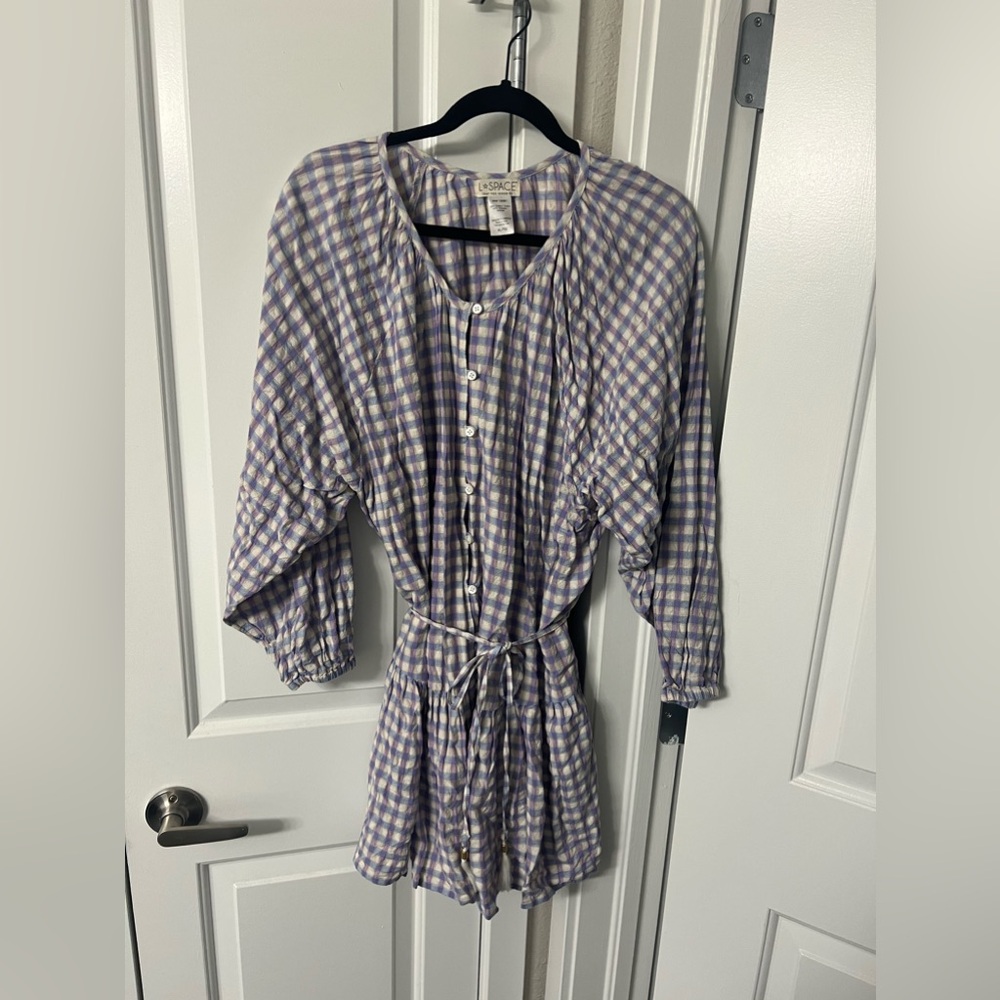 L Space checkered cover up. Size XL